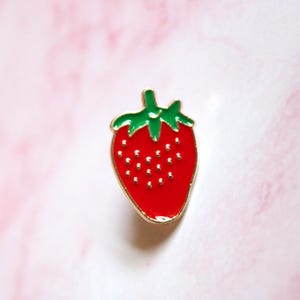 Mini Strawberry Enamel Pin | Pin Badge | Enamel Badge | Birthday Gift