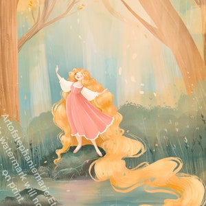 Rapunzel Illustration Print