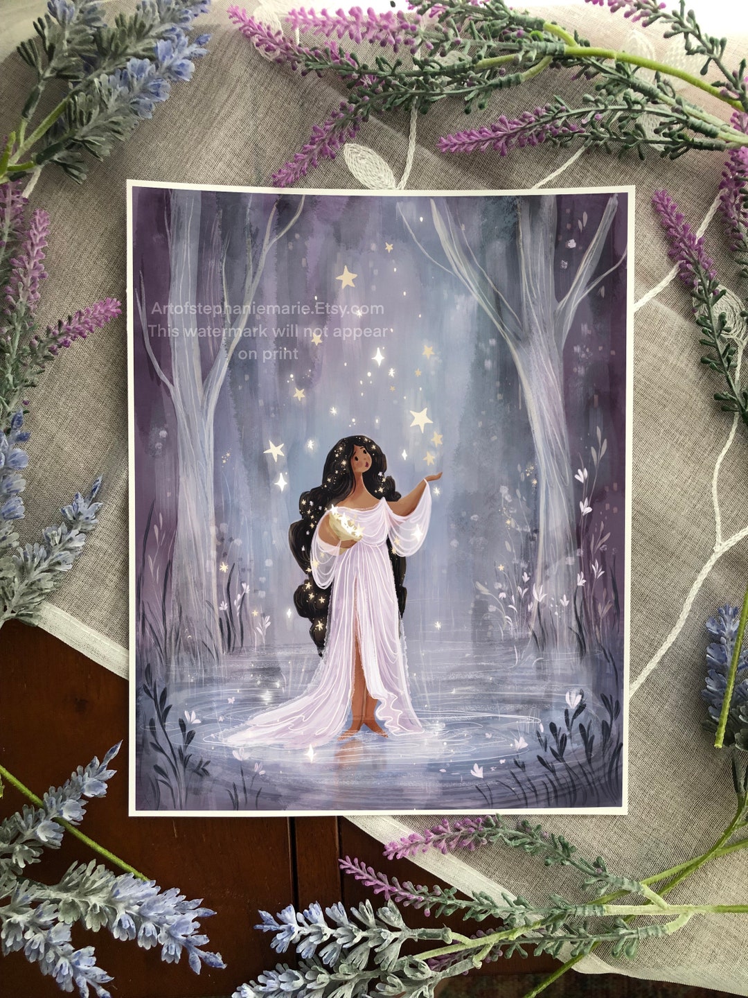 The Star Girl Illustration Art Print~unframed - Etsy