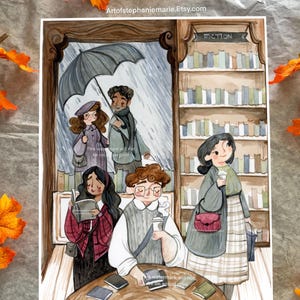 Bookshop Illustration Art Print