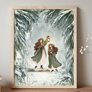 Wintery Woods Illustration Art Print