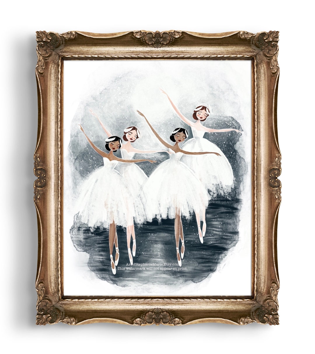 Swan Lake Ballet Illustration Art Print ~8x10~ Unframed - Etsy