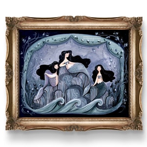 PRINT The Mermaids Illustration Art Print