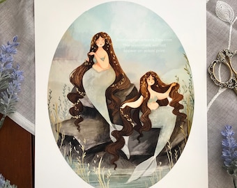 Mermaids Illustration Art Print