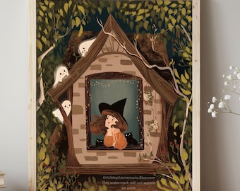 The Cottage in the Woods Illustration Art Print