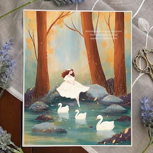 The Swan Princess Illustration Art Print