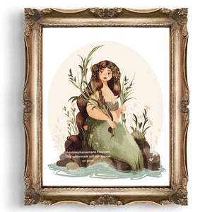 Mermaid Illustration Art Print