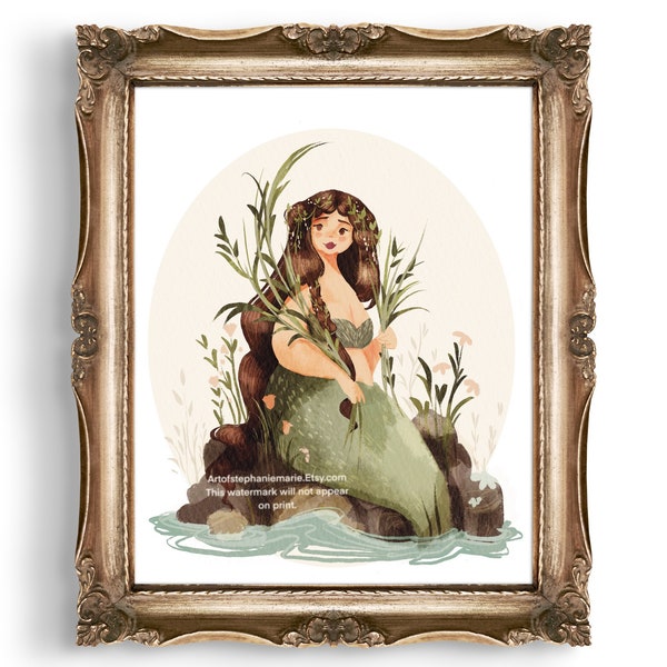 Mermaid Illustration Art Print