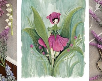 PRINT Flower Fairy Illustration Art Print