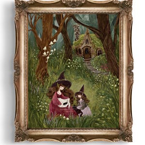 Cottage in the Woods Illustration Art Print