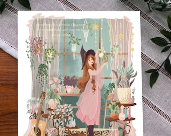 Plant Witch Illustration Art Print