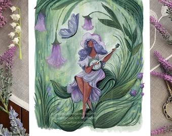 PRINT Flower Fairy Illustration Art Print