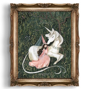 The Unicorn Princess Illustration Art Print