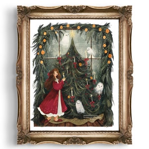 The Christmas Ghosts Illustration Art Print