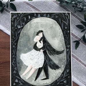 PRINT The Raven and the Dove Illustration Art Print