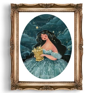 PRINT Star Girl Art Print 8x10 unframed