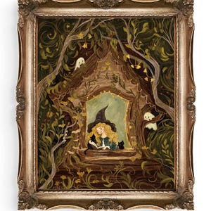 Cottage in the Woods Illustration Art Print