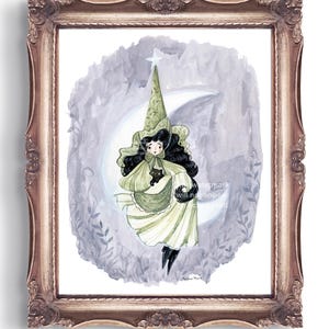 Moon Witch  Illustration Art Print~Unframed