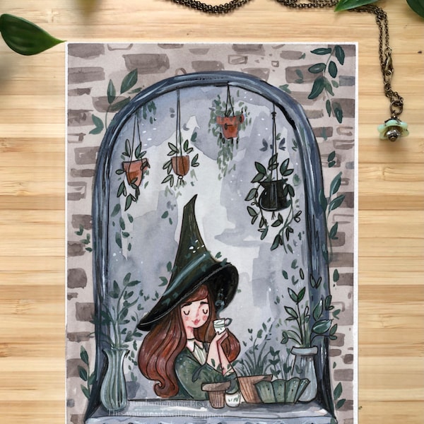 Window Witch Print/ Plant Witch