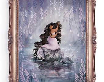 Lavender Lagoon Illustration Art Print