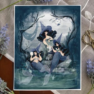 Mermaid Coven Illustration Print
