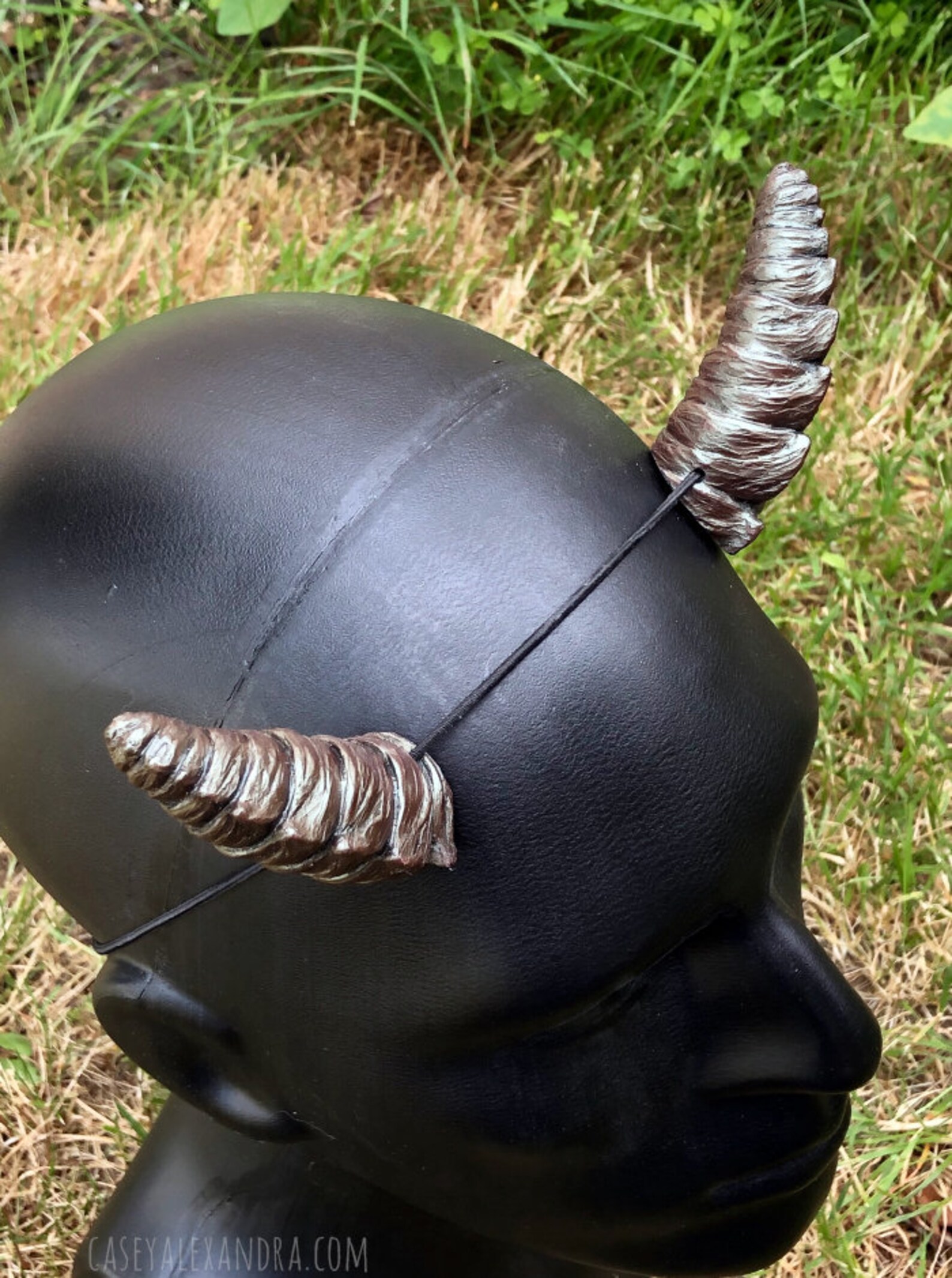 Metallic Bronze Costume Horns Mini Resin Horns Etsy