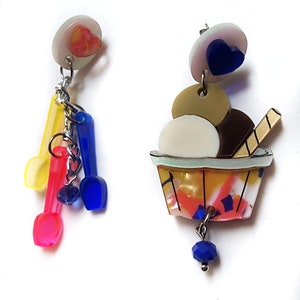 Orecchini Asimmetrici Luna E Stella Con Strass In Oro - Regalo Per Donne E Ragazze