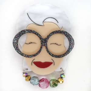 Maxi of midi Iris broche 100 acryl plexiglas lasergesneden