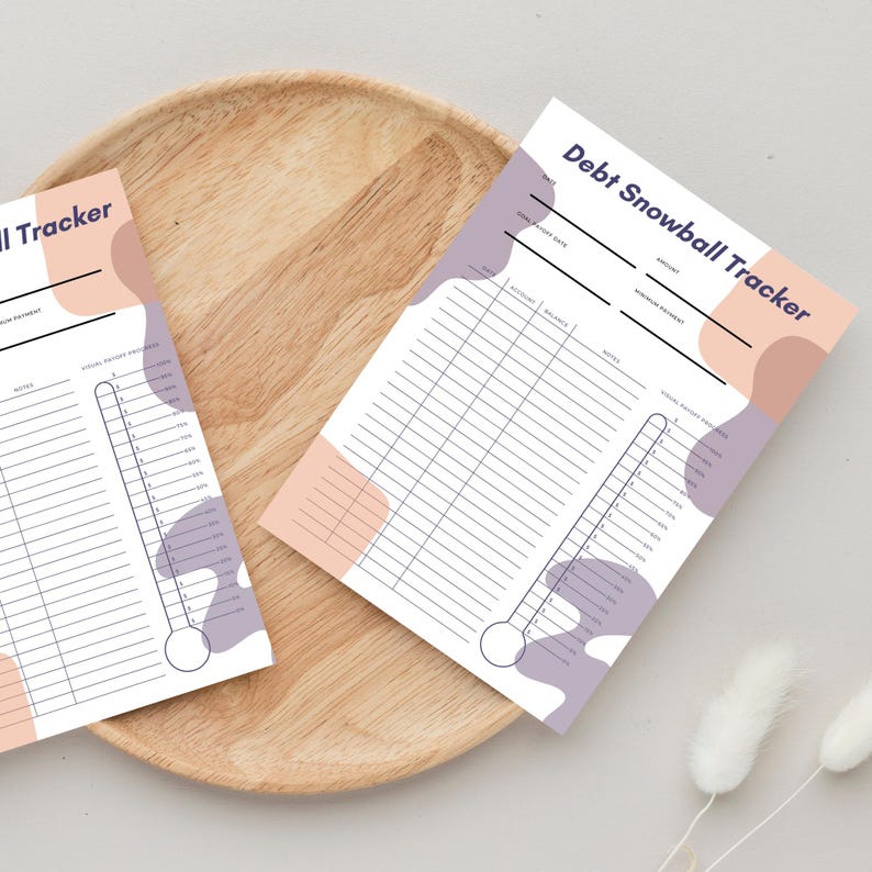Debt Payoff Tracker Printable: Financial Goal Thermometer Chart (PDF ...