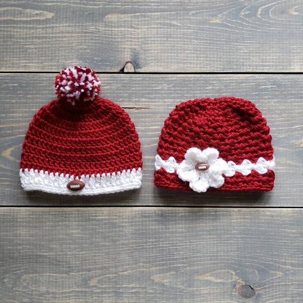 Oklahoma University Sooners Baby Hat, size 0-3 months (two styles available)