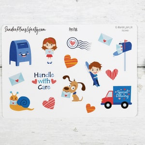 Leuke en decoratieve stickers voor penvrienden | Snailmail | USPS | Brievenbus | Post | Speciale bezorging | Enveloppen | Brievenbus | Briefpapier | Postzegels