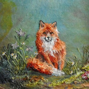 Woodland Fox Card, carte de vœux, colorant écologique, indigo, papier recyclé