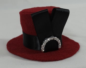 Lady hat dark red maroon variation Hedgehog Vogue for small pet Cat Dog Guinea Pig hat small animals Pinkismart