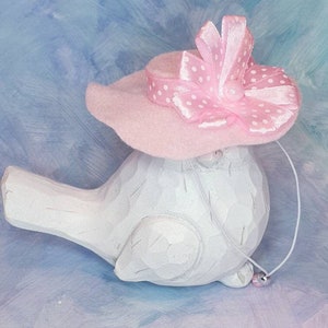 Sun hat Felt floppy wedding hat for small pet girl Hedgehog Vogue Guinea Pig Ferret light pink small animals Pinkismart