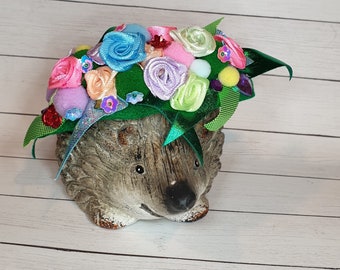 Flower headband for small pets. Photo props for Hedgehogs, Chinchilla, Ferret, Guinea Pig.