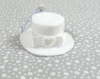 Wedding hat Hedgehog Vogue for small pet girl Sugar glider Hampster Mice small animals mini fascinator wedding hat white