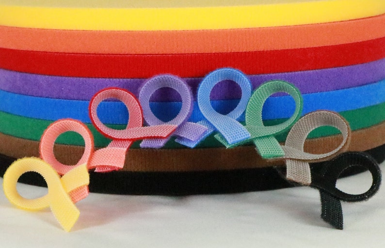 Ultra thin VELCRO® brand double sided hook & loop tape one1 yard 3/8'', 1/2, 5/8, 3/4, 1, 1 1/2, 2, 3, 4 wide doll clothes dresses image 5