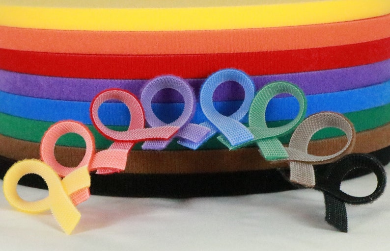 Ultra thin VELCRO® brand double sided hook and loop tape 3 yards 3/8'', 1/2, 5/8, 3/4, 1, 1 1/2, 2, 3, 4 wide doll clothes dresses image 5