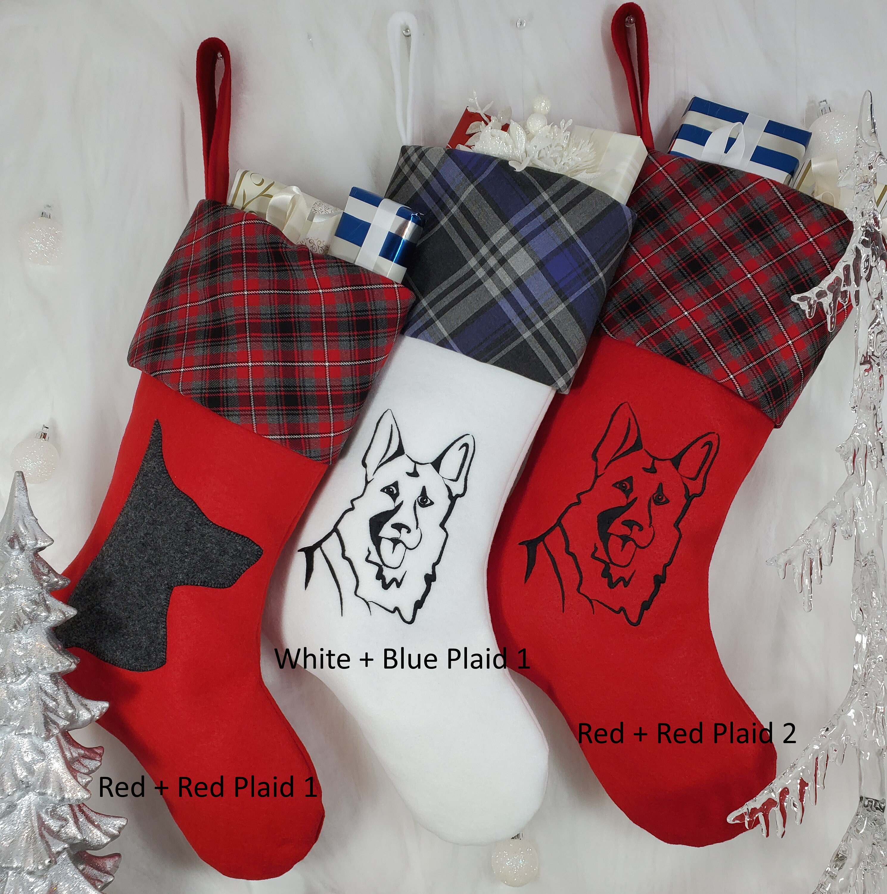 German Shepherd Christmas Stocking Dog Christmas Stocking. Etsy