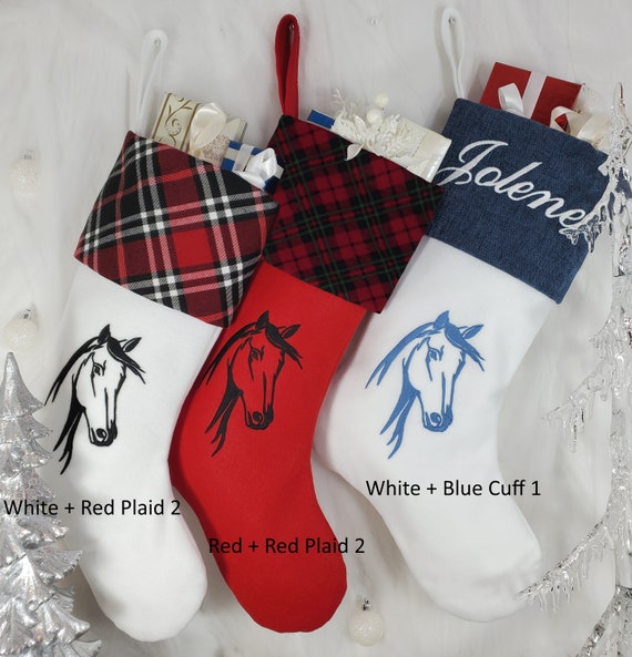 Buffalo Check Pattern Holiday Horse Shoe Hand Towel - The Painting Pony