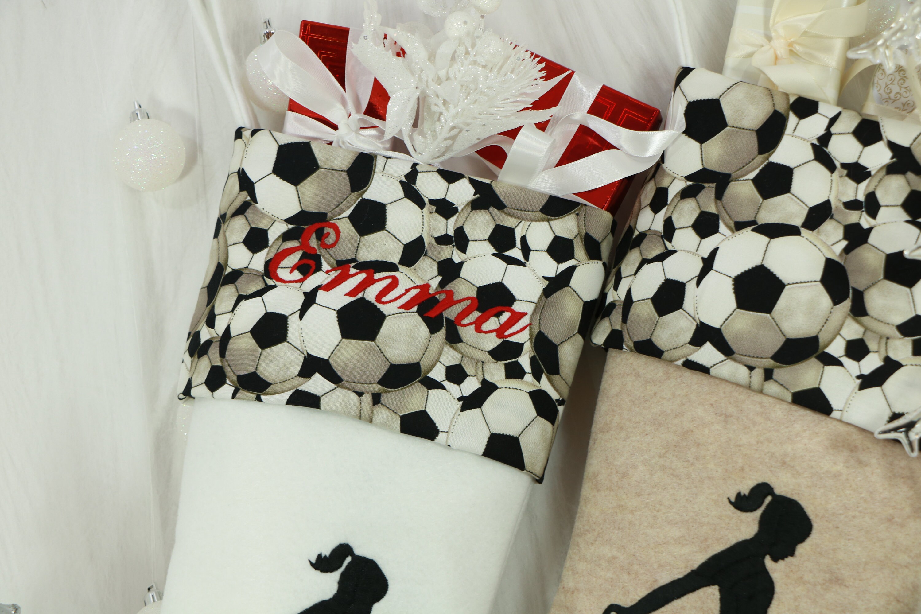 Soccer Christmas Stocking I Love Soccer Sports Christmas Etsy