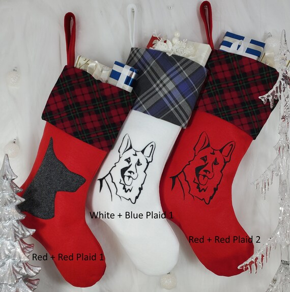White German Shepherd Christmas Stocking White German Shepherd Christmas Stocking