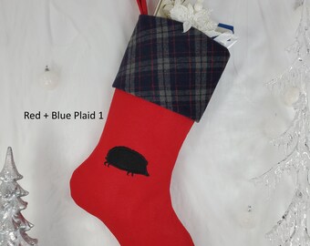 Hedgehog Christmas Stocking 8.5" x 20'' x 12" Christmas Stocking for Small Pets by Pinkismart