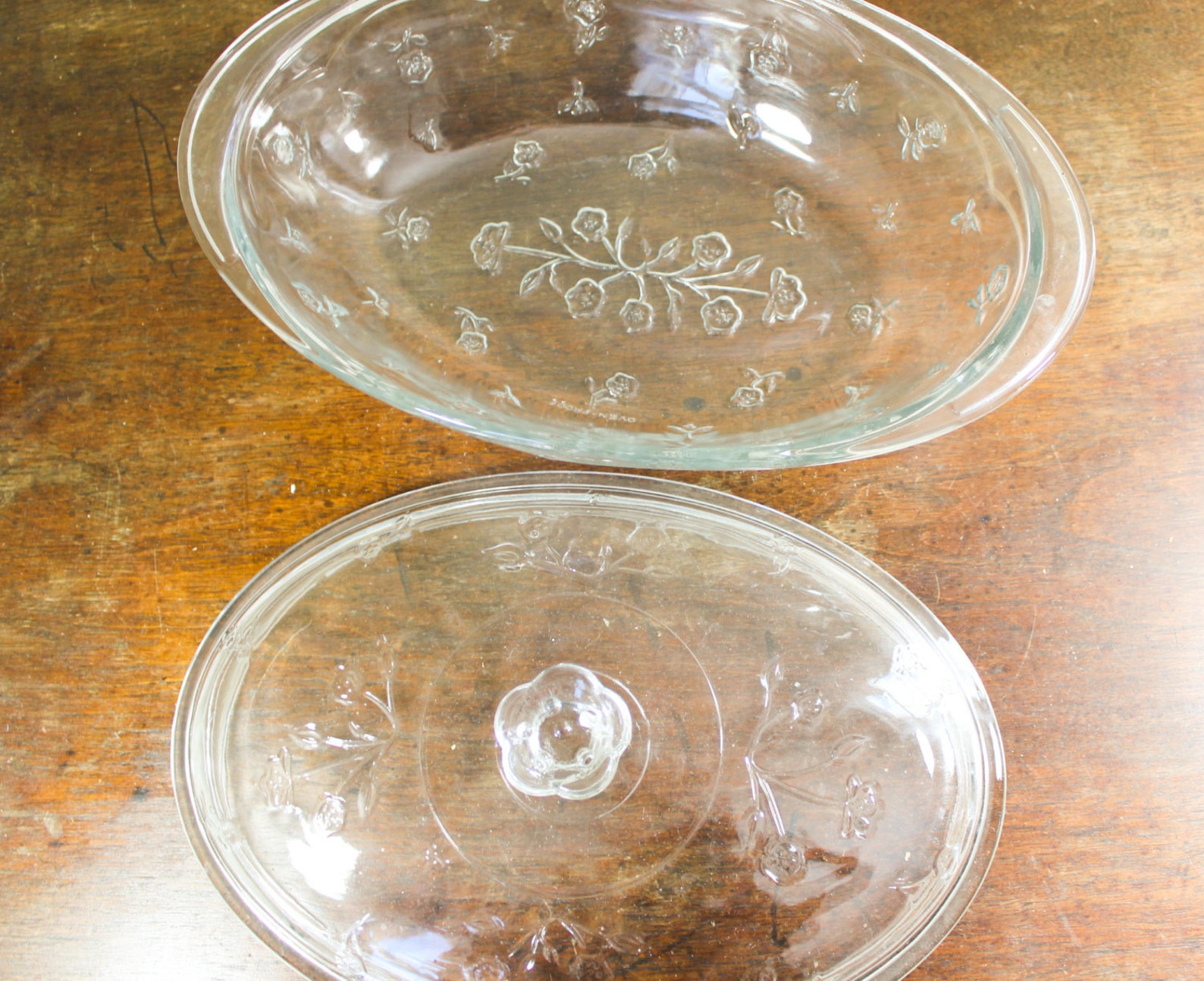 Vintage Anchor Hocking Savannah Floral Covered Casserole Dish Etsy