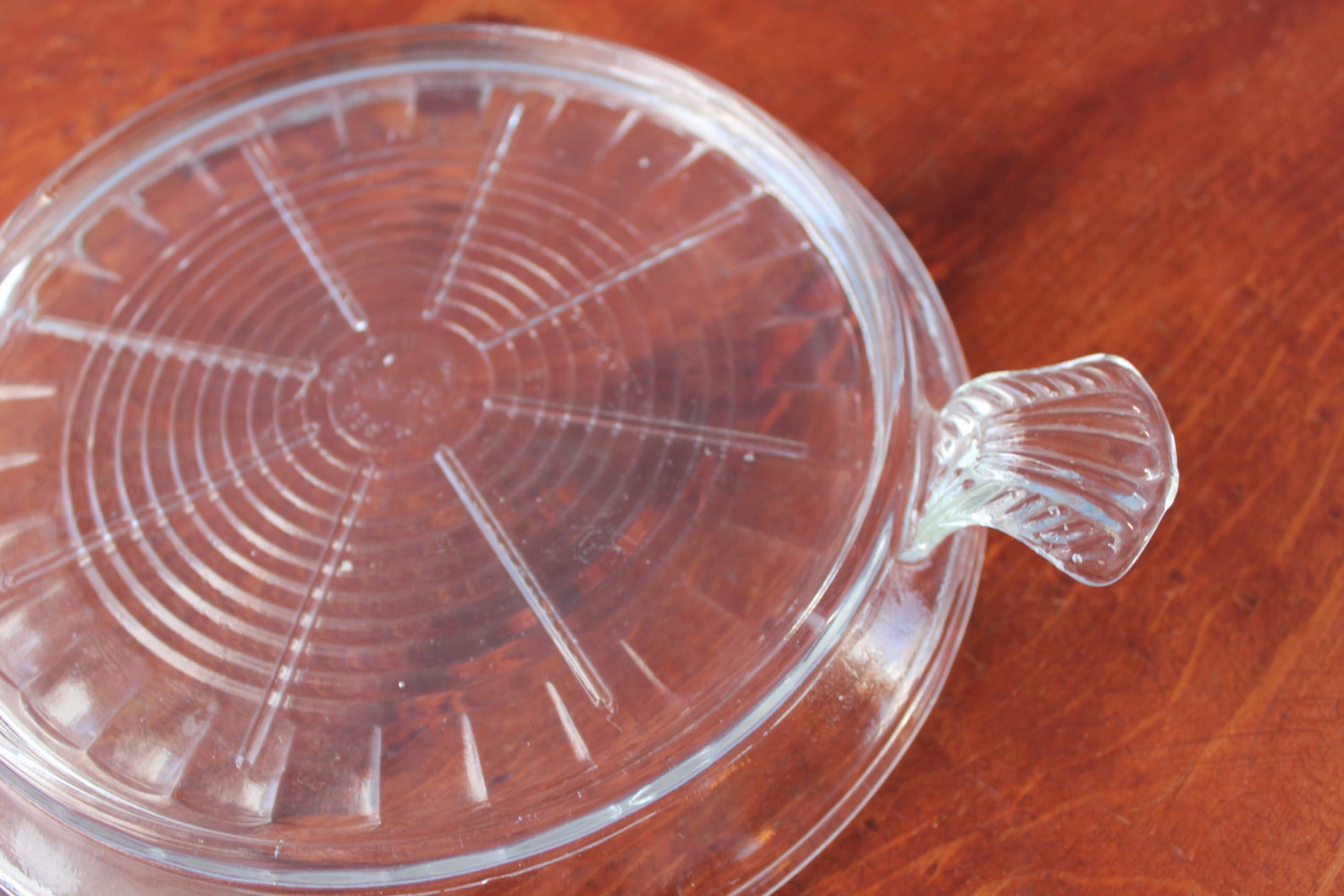 Vintage Fireking Clear Glass Hot Plate Trivet Hotplate With Handles
