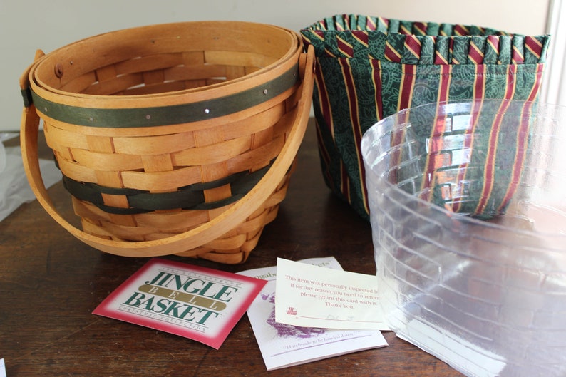 Longaberger Jingle Bell Basket, Christmas Collection 1994 Edition