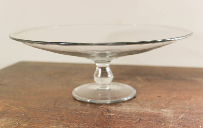 Clear Glass Cake Stand Pedestal Plate Pedestal Cake Plate Etsy