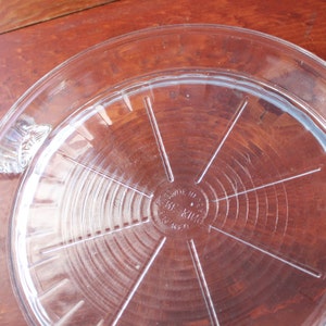 Vintage Fire-King Clear Glass Hot Plate Trivet Hotplate with Handles Fire King Fireking image 4