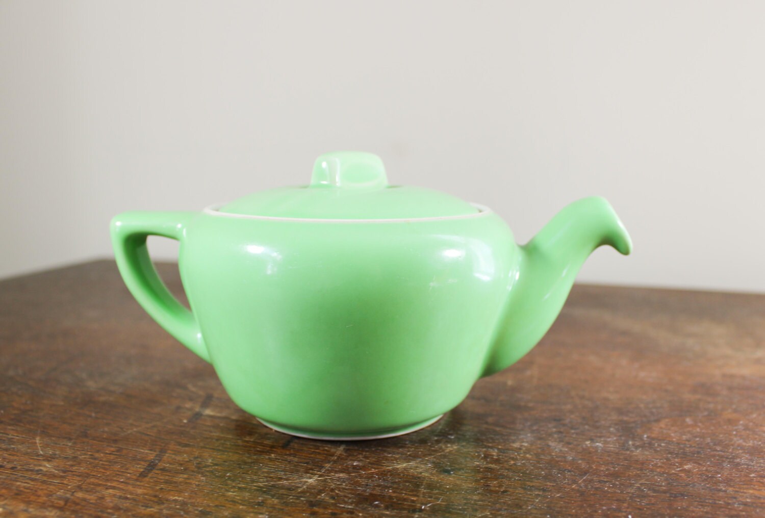 Green Hall Teapot Hall Pottery Ceramic Teapot Single Etsy