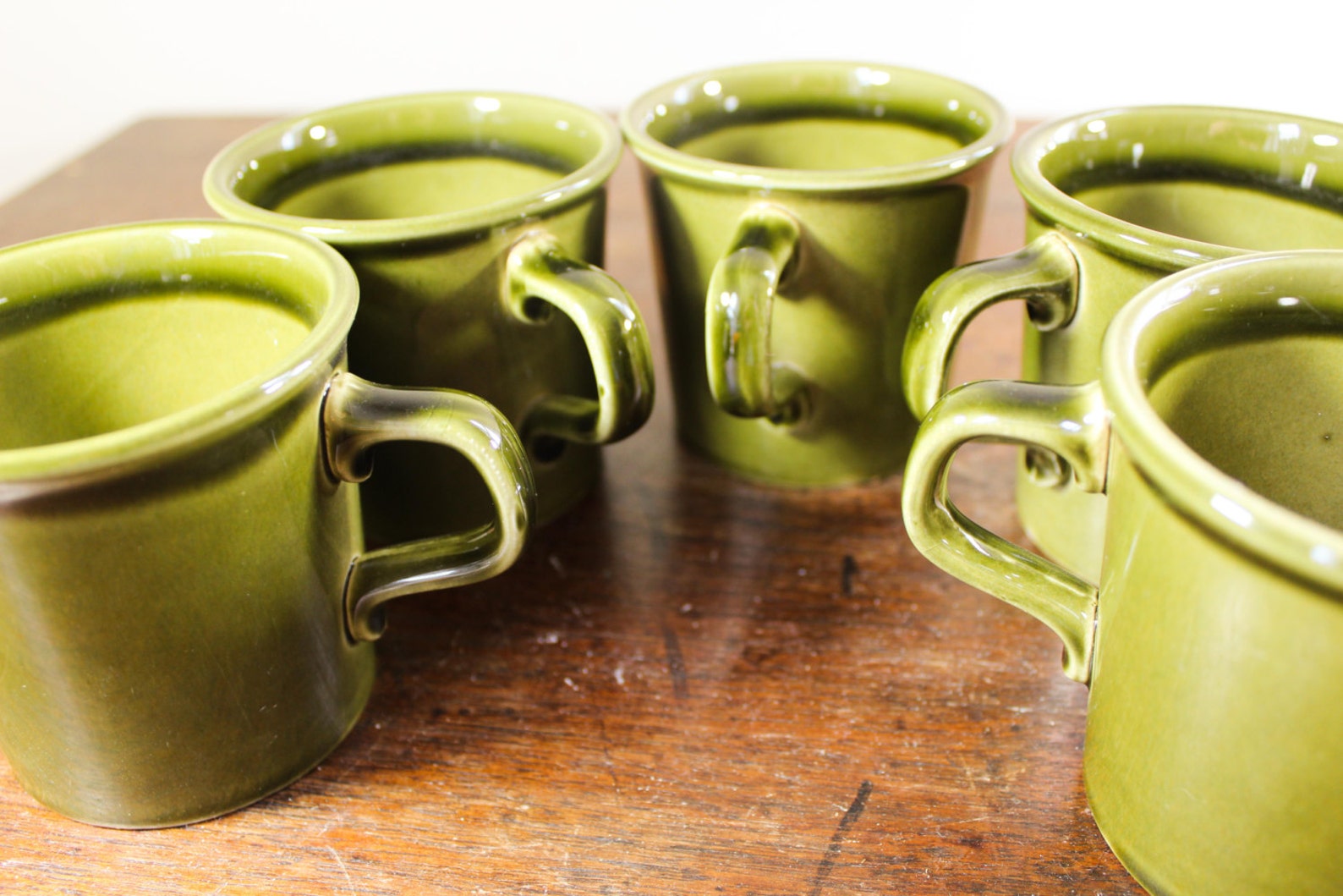 Taylor International Coffee Mug / Cup Olive Green Set of 5 Etsy UK
